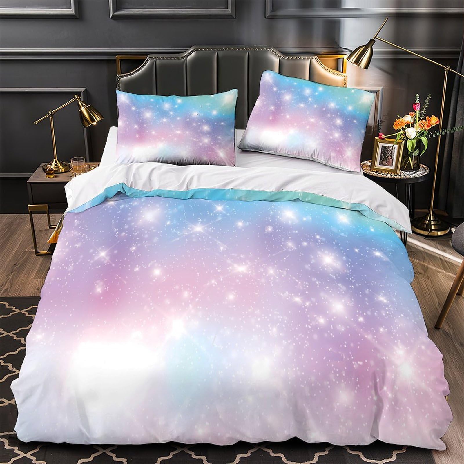 Housse de couette 260x220cm hypoallergénique pour le sommeil des ados