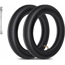 Pack of 2 12 Inch Double Strength Pram Inner Tube 12 1/2 x 2 1/4 Hose with Angle Valve 45  Including Mounting Levers Compatible for Pushchairs Tricycles Bicycles Children's Bike
