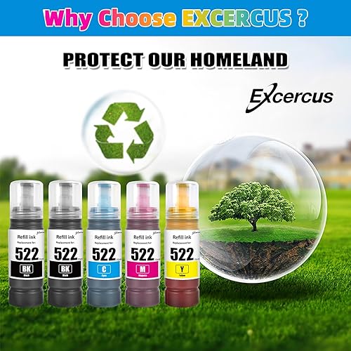 Miniatura 15 de Botellas de repuesto de tinta T522 522 compatibles con Ecotank ET-2760 ET-4760 ET-2750 ET-2720 ET-3760 ET-2850 ET-15000 ET-2800 ET-4700 ST-4000 2