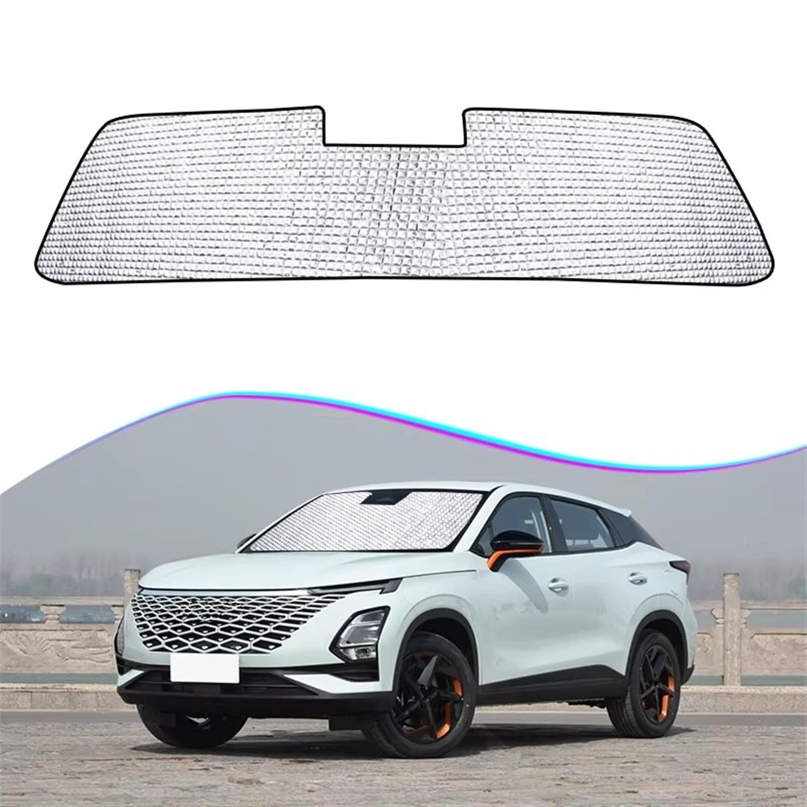 Protector Solar Coche Para Chery Para Omoda 5 2022 2023 Parasol Coche Protección UV Cortina Parasol Visera Cubierta Parabrisas Delantero Accesorio Protección Privacidad Parasol Para Parabrisas Coche(R