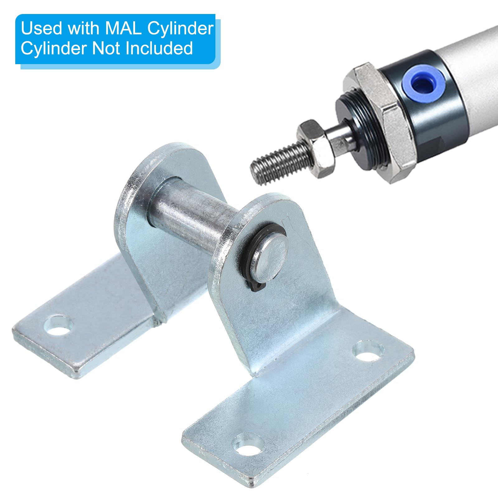 PATIKIL Zylinder Verbindung Stabschienen Montage Klammer 3 Pack MAL Pneumatische Teile Zylinder Einbau Stand für 40mm Zylinder Durchm.