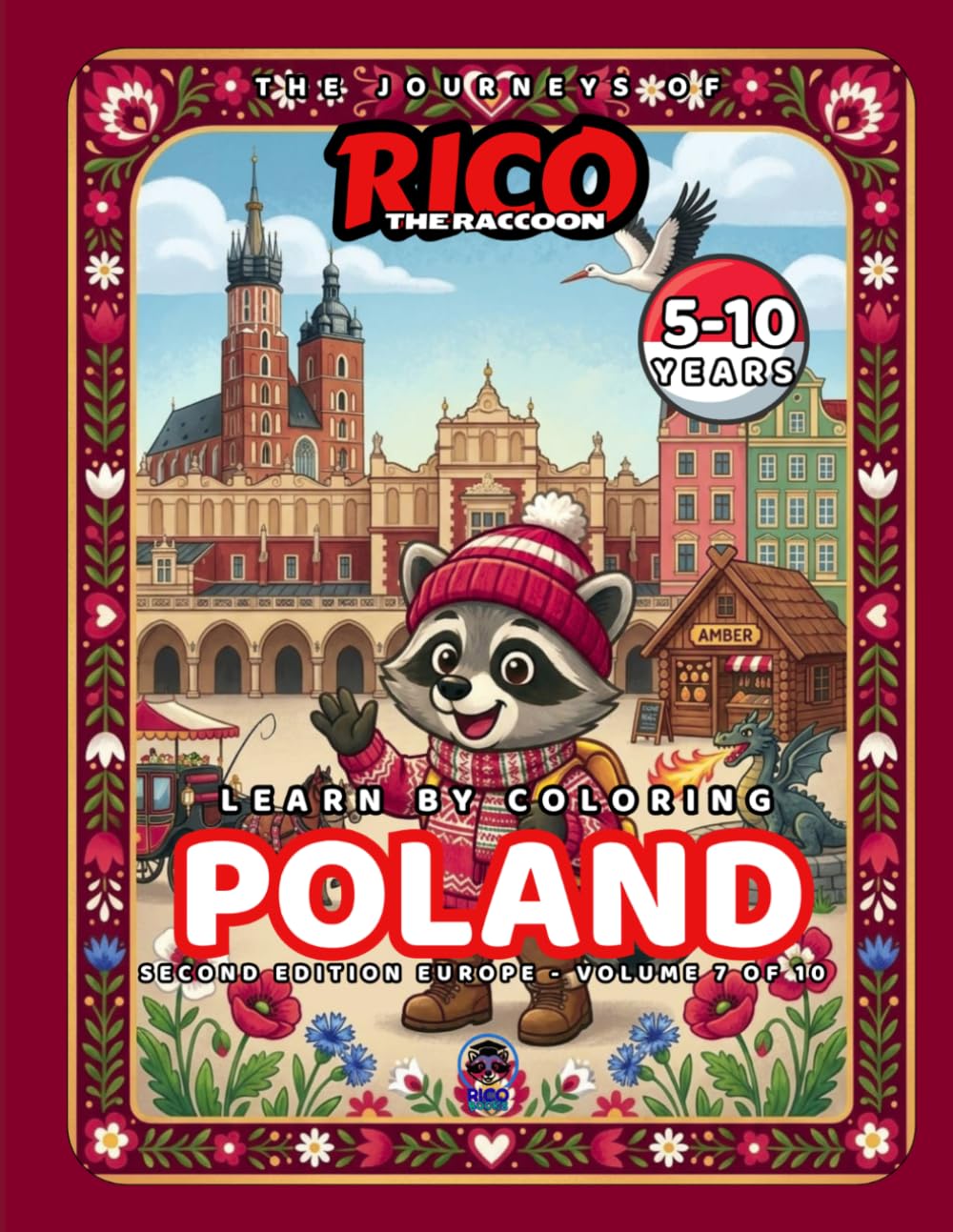 The Journeys of Rico the Raccoon – Poland | Castles, Legends & Coloring Book