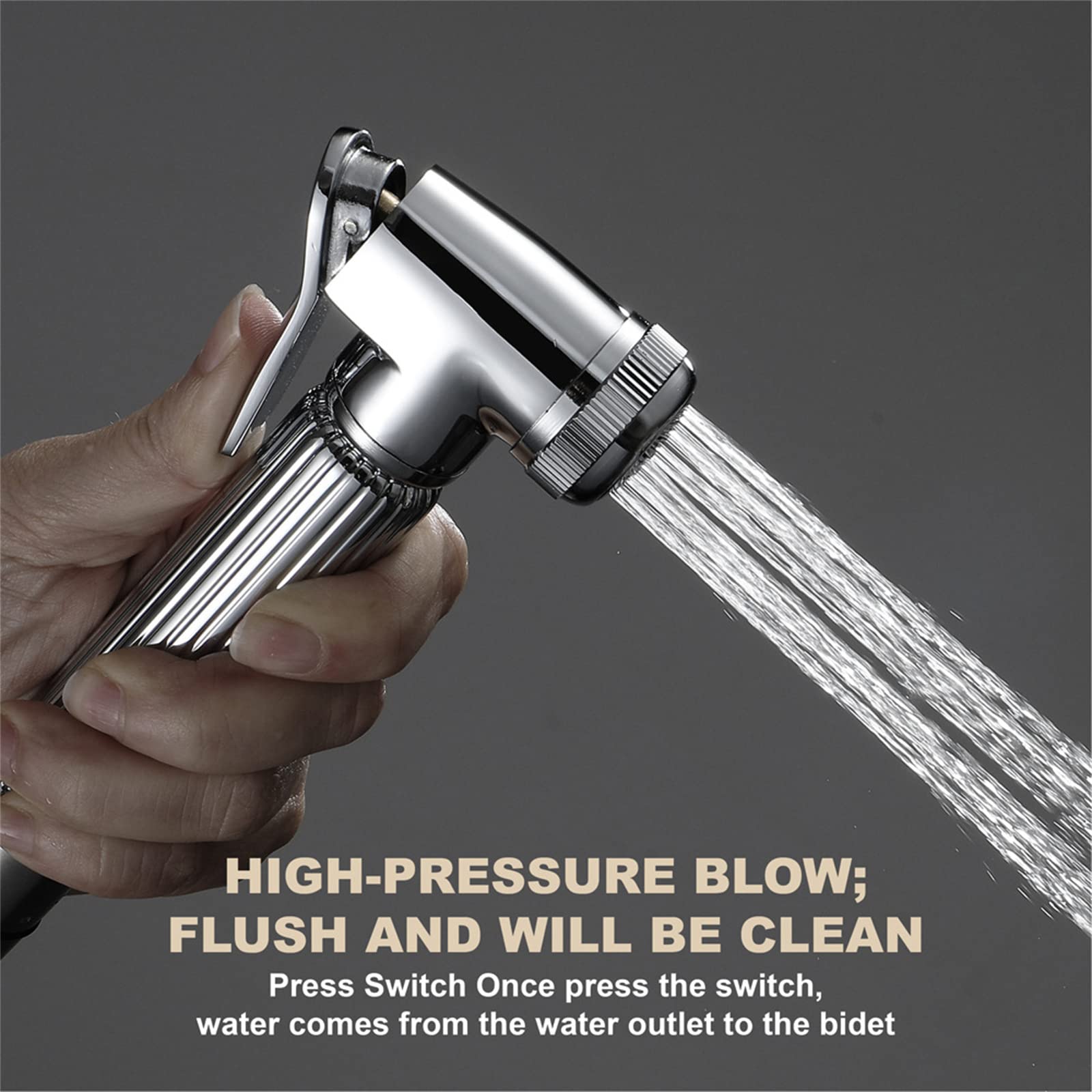 Douchette WC, Laiton Pulvérisateurs de Bidet à Main Multifonctionnel Douchette Toilette WC Haute Pression Bidet Toilette Portable Kit Hygiene WC pour Hygiène Personnelle