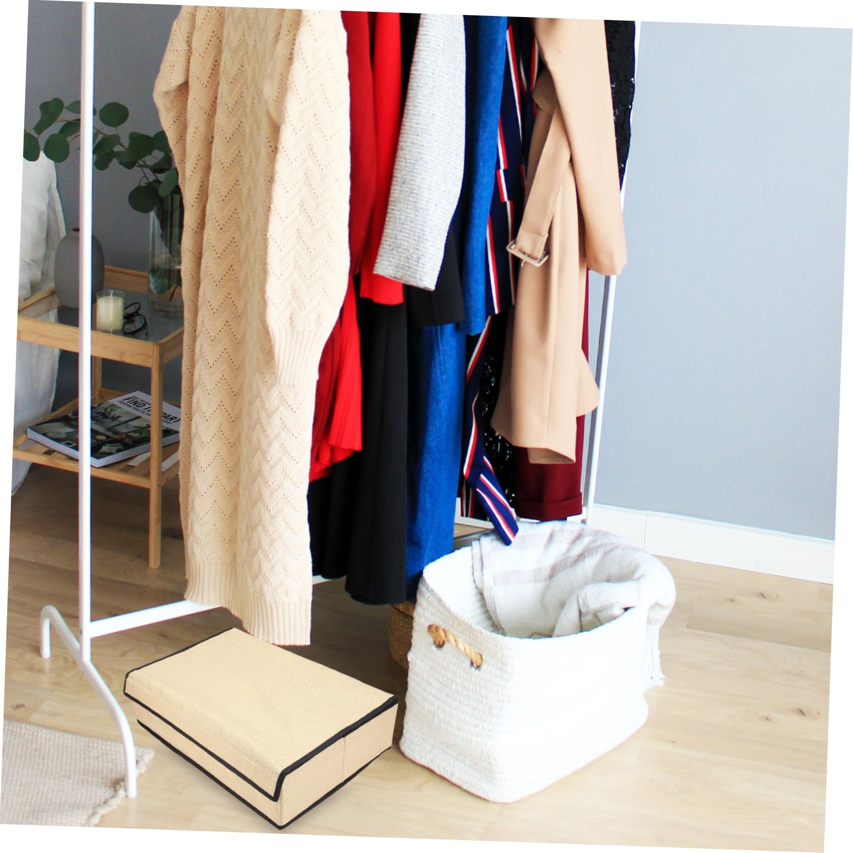 Hohopeti Organizer Per Cassetto Con Copertura Scatola Multiuso Per Biancheria Calzini e Reggiseni Lavabile e Facile Da Pulire Scomparti Per Armadi e Comò