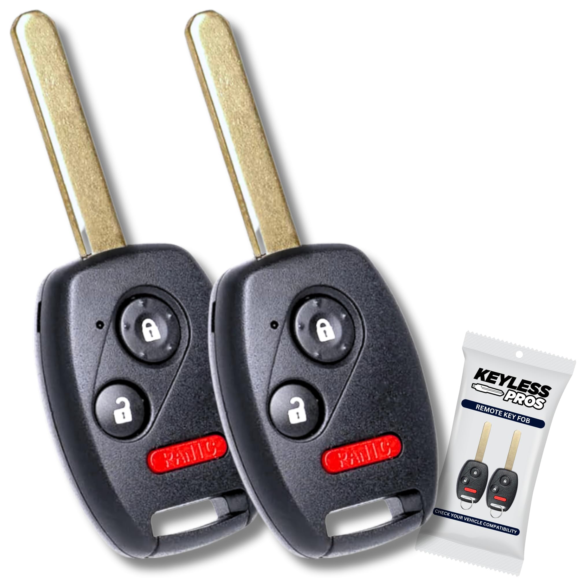 MLBHLIK-1T - Telecomando di ricambio per chiave elettronica a 3 pulsanti, compatibile con Honda Accord, CR-V, CR-Z, Fit, Insight 2010-2012, 2007-2013