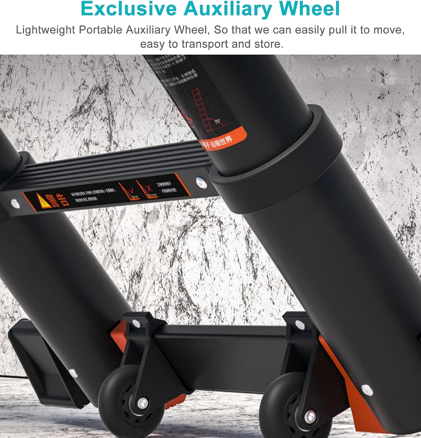 Ladders Telescopic Ladder,Extension Ladder, Telescoping Ladder Aluminum Telescoping Telescopic Ladder, Black A e Portable Extension Folding Multi-Purpose Heavy Duty Compact Ladder for Ho to