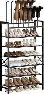 8-Tier Boot Rack, Upside-Down Storage for Closet