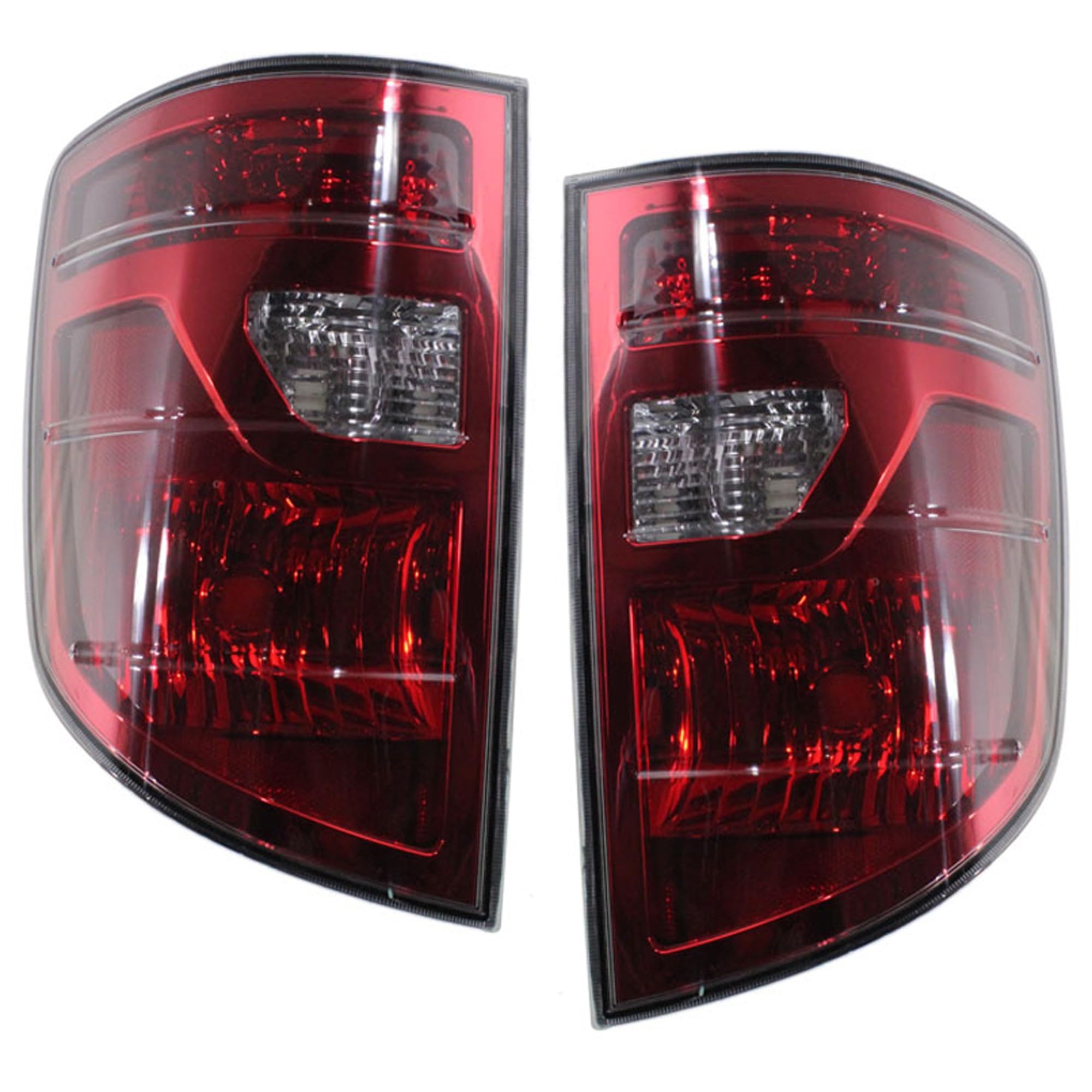 Go-Parts - Tail Lights Lens and Housing Pair/Set for 2009-2014 Honda Ridgeline, Right (Passenger) and Left (Driver) Side Replacement 2010