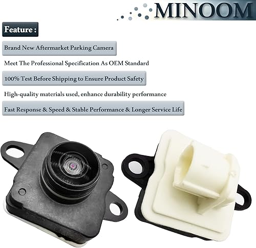 Miniatura 4 de MINOOM 68210236AE Cámara de asistencia de estacionamiento de respaldo compatible con cargador DOD-ge de 6.2L 5.7L 6.4L V8 15-18, para cargador