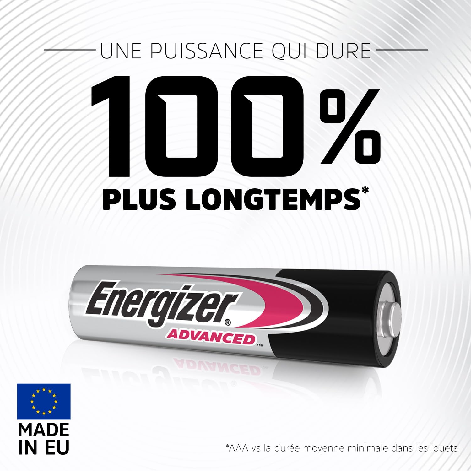 Energizer Advanced Piles AAA (Lot de 12) Micro LR03 Alcaline 1,5 V - Haute Performance - Télécommandes, Jouets et Électroniques - Made in EU - Emballage 0% Plastique - Conservation 10 Ans