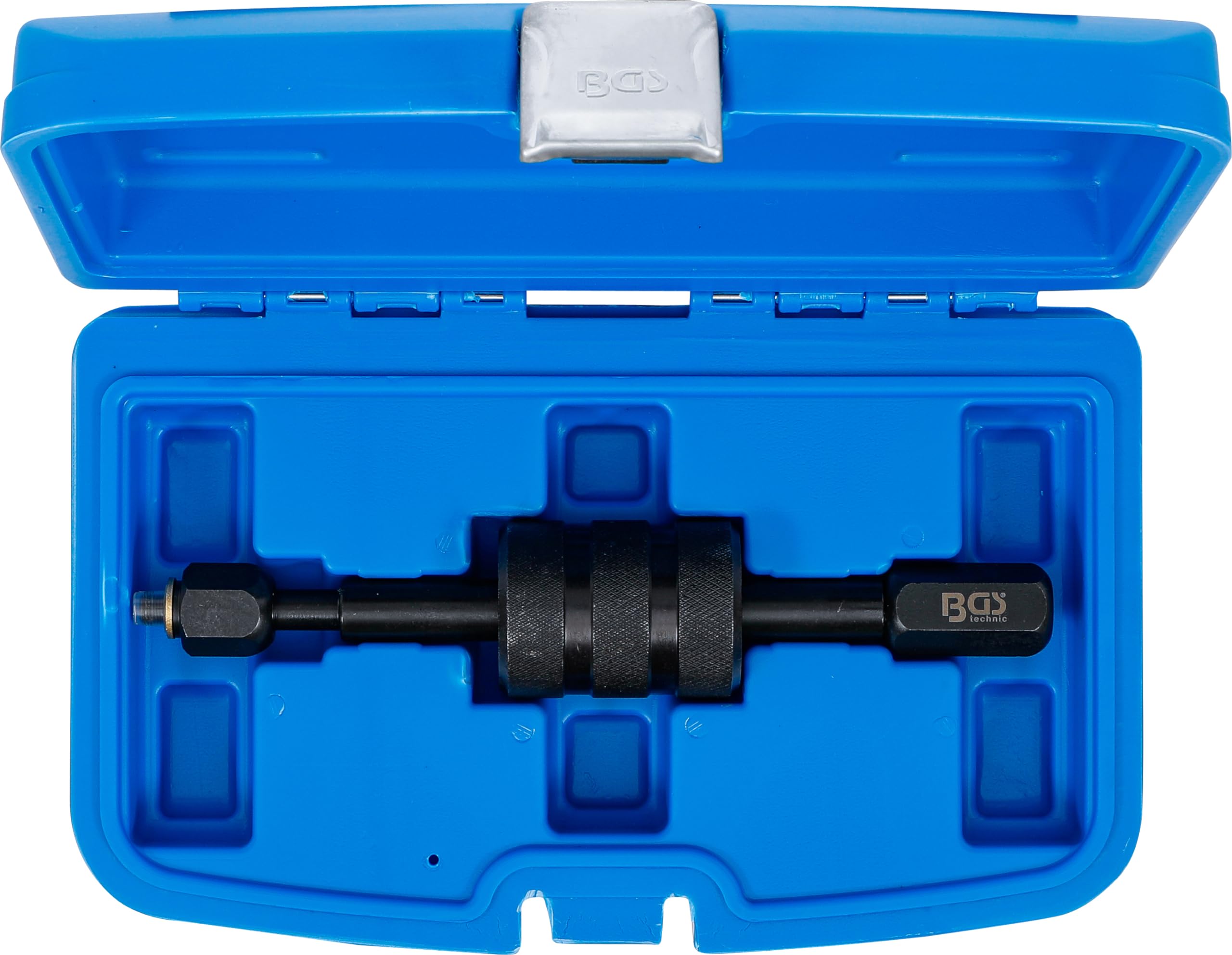 BGS 8571 | Extractor para inyectores diésel para Bosch y Lucas | Rosca interior M8 x 0,75 y M12 x 1,5 | Rosca exterior M14 x 1,5 | Longitud 230 mm