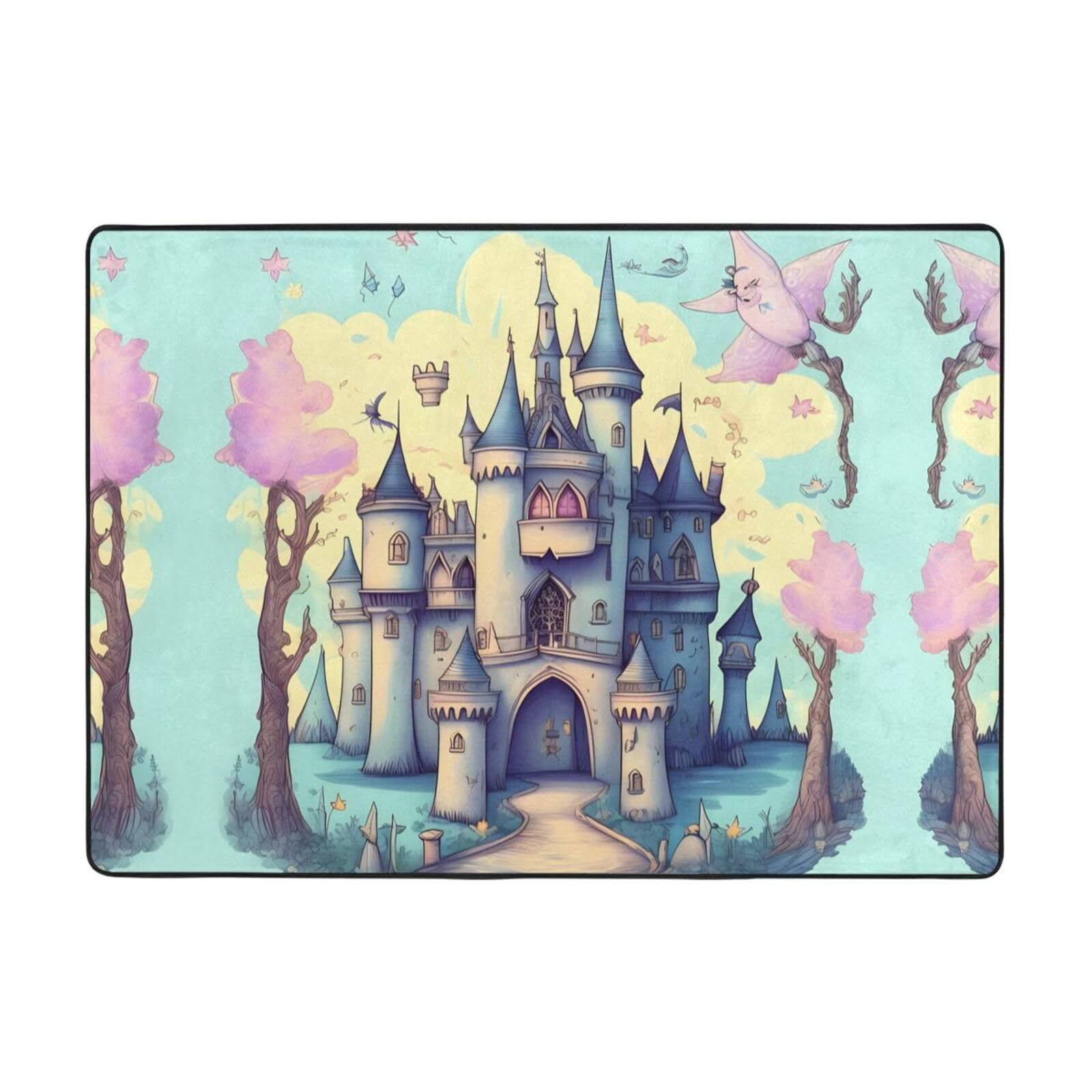 Tapis conte de fées pour bureau et table de chevet grand format