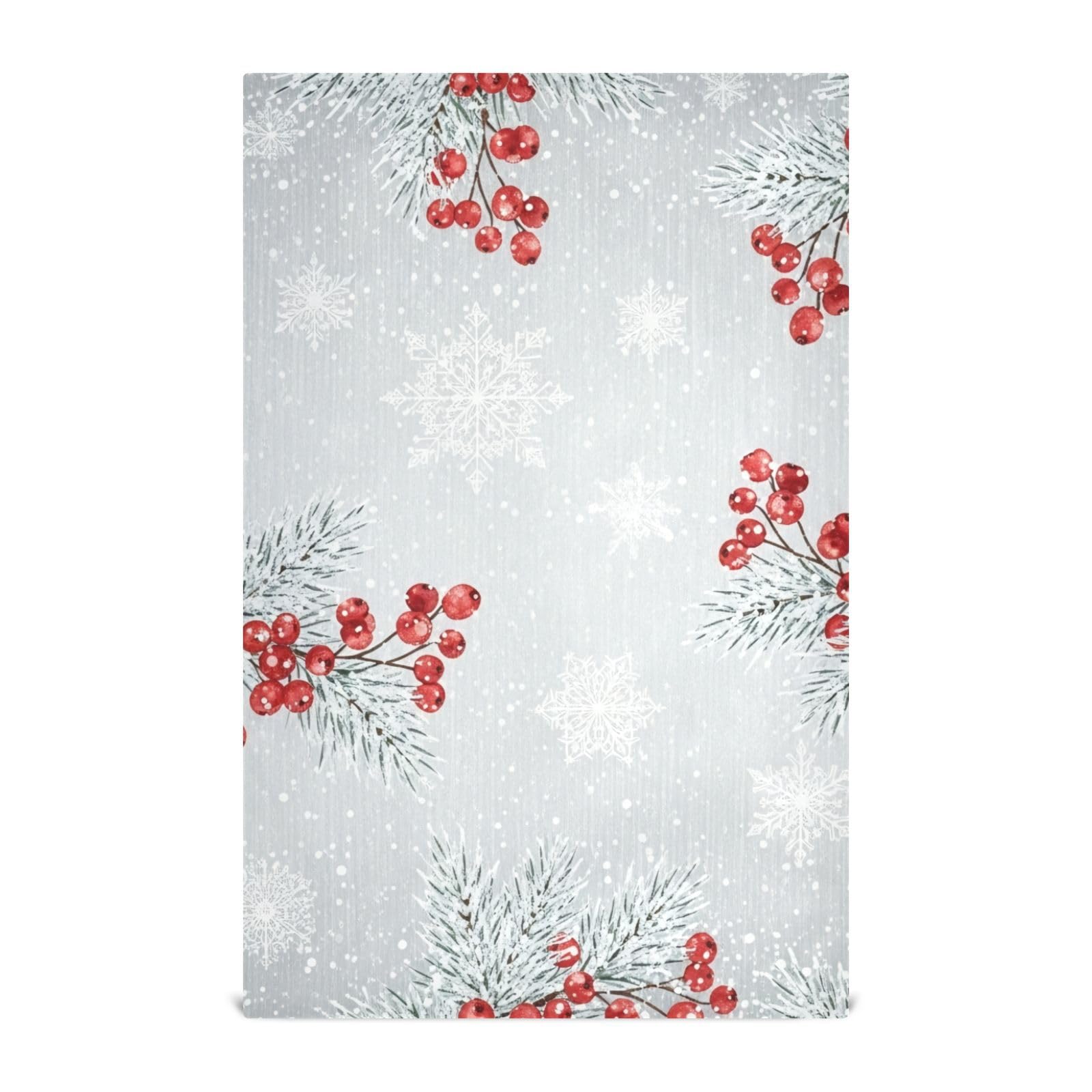 Torchons de cuisine décoratifs de Noël GAIREG en coton 71x45,7 cm motif baies