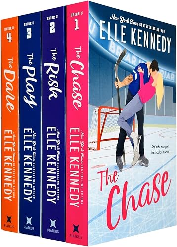 Briar U Series Books 1-4 Collection Set by Elle Kennedy (The Chase, The Risk, The Play & The Dare)