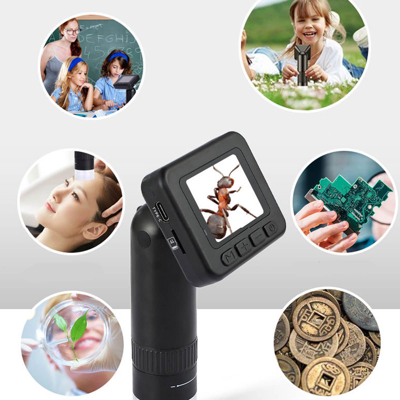 Instrument rechargeable transportable avec réflexion détaillée, double modes LED, capacité de mise en miroir d'écran pour apprenants, scientifiques, instrument LED modifiable