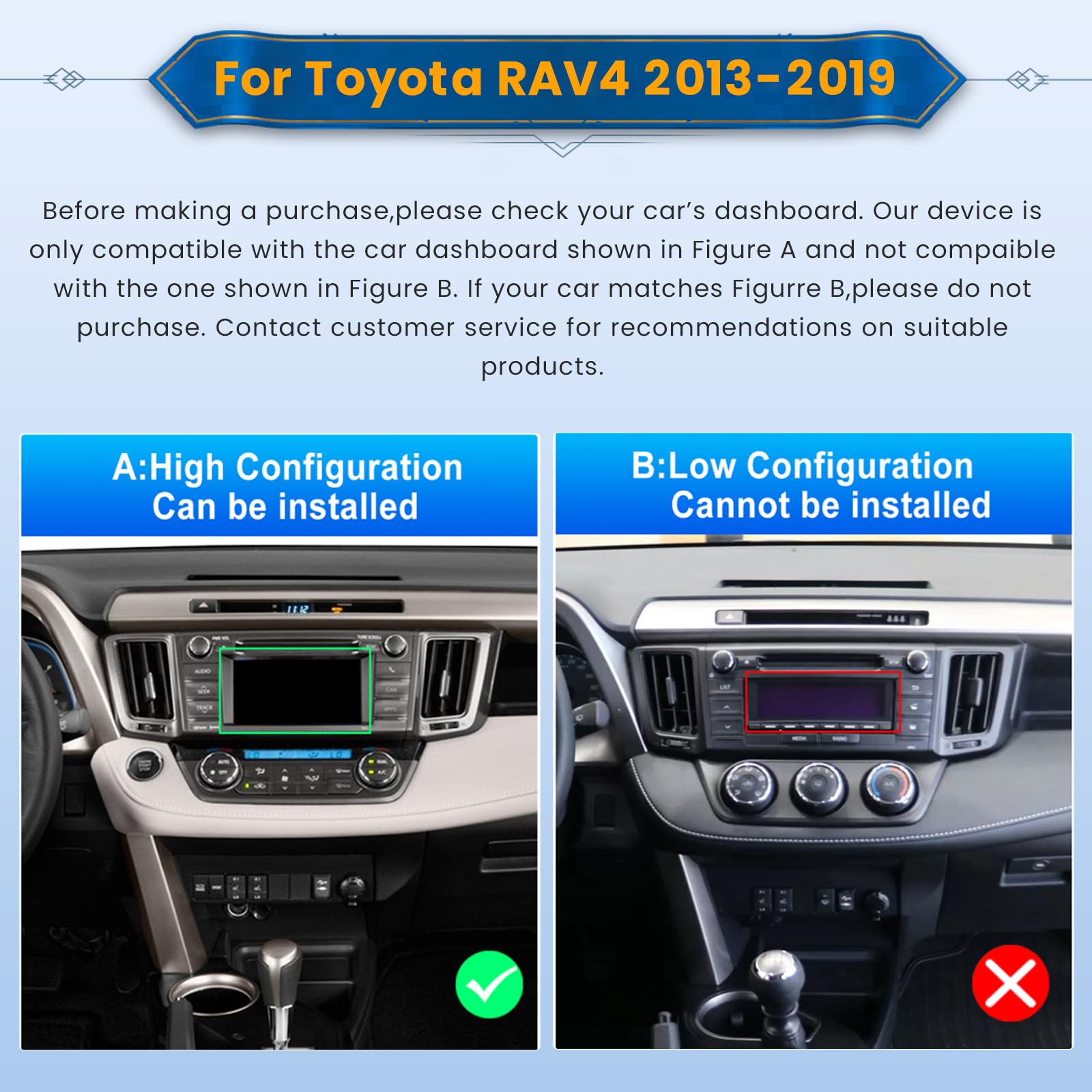 Inefala 2 + 64G Stereo dla Toyota RAV4 2013-2019 Android 13 z bezprzewodowym CarPlay Android Auto, 10-calowe radio samochodowe Soporta Bluetooth WIFI 28UI GPS FM DSP SWC AHD Kamera cofania
