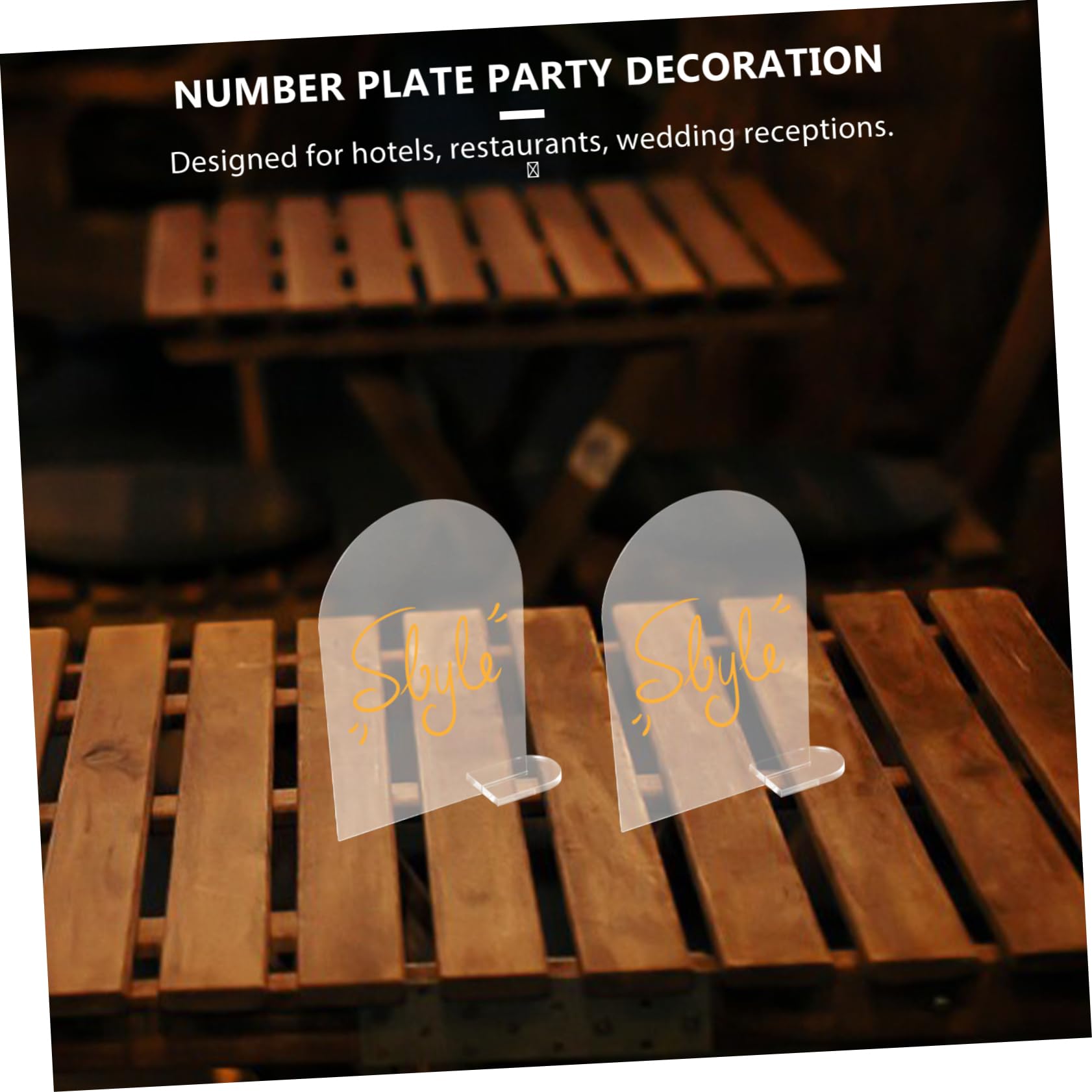 30 Acryl Namenskarten für Hochzeit und Party, Leere Tischschilder | Sockel für Zeremonie und Empfang, Transparentes Design, Praktisches 30 Stück
