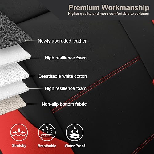 Miniatura 6 de GIANT PANDA Funda de asiento delantero de automóvil para Kia, fundas de asiento de cubo de cuero, ajuste personalizado para Kia Sorento Sportage