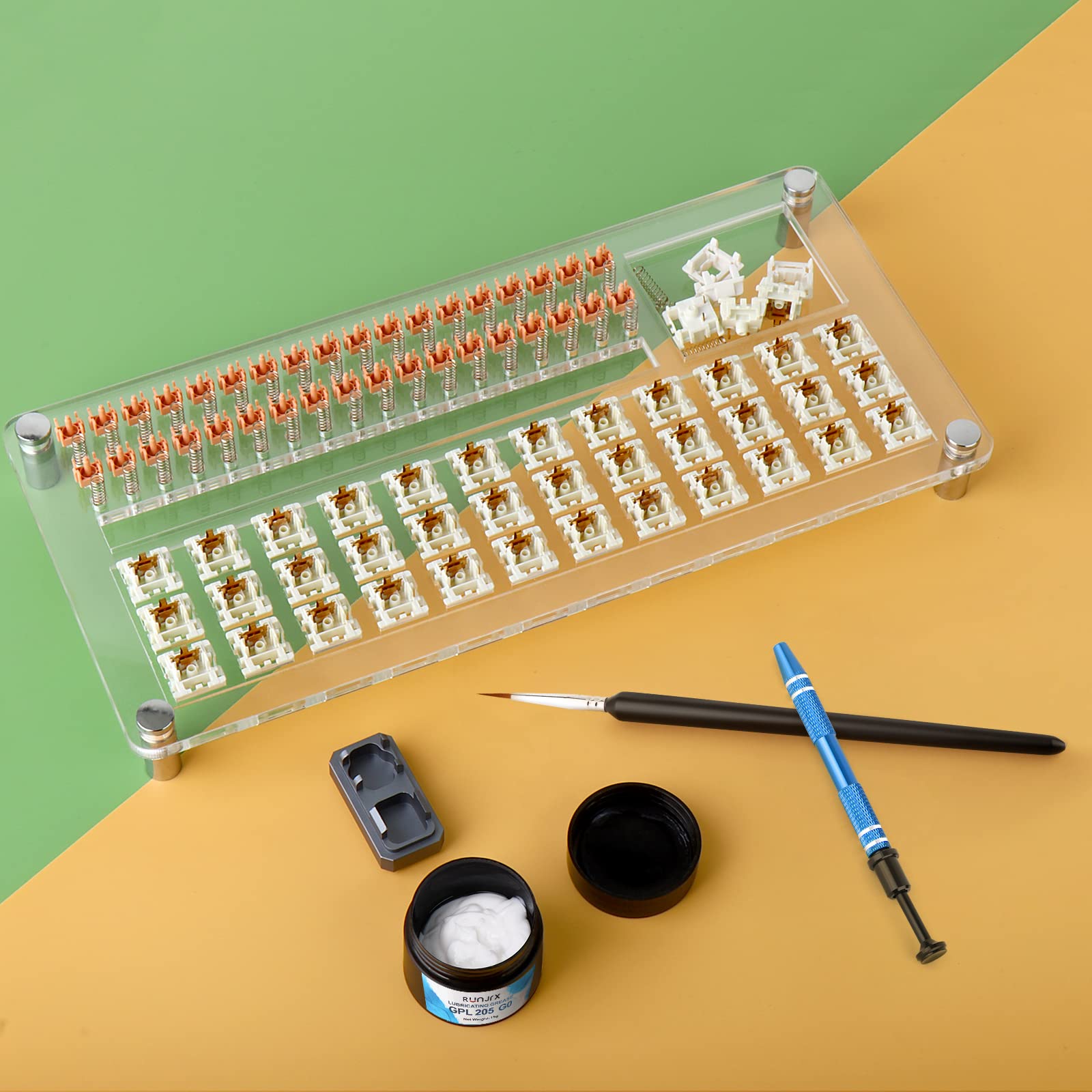 RUNJRX 36 Tastaturschalter-Schmierstation, GPL 205G0-15g, Schalteröffner, Schalterschmierbürste, Schalterschmierwerkzeug