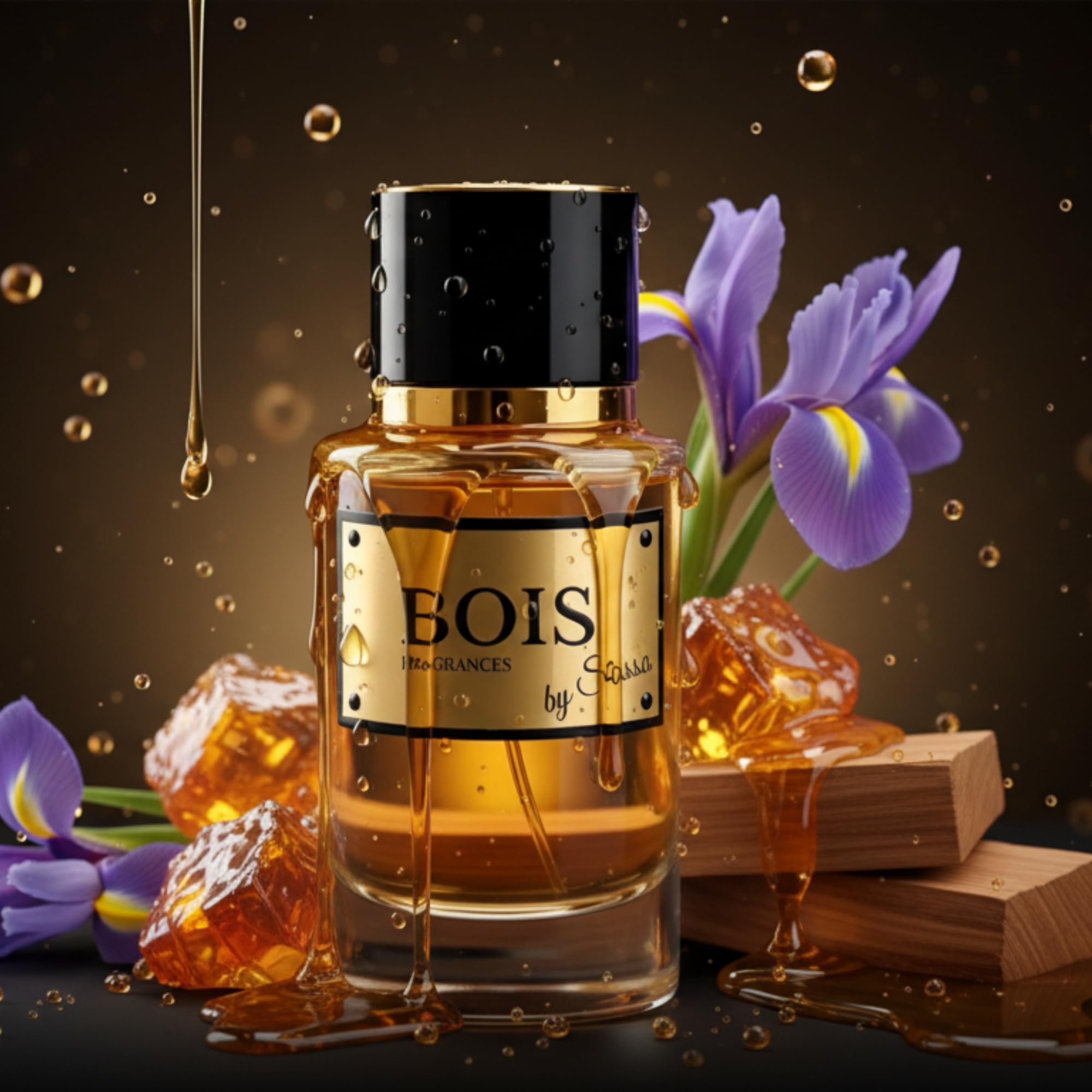 Parfum BOIS Intense – FRAGRANCES BY SASSO – Coffret Luxe – Extrait De Parfum 50 ml + Musc 3 ml + 5 Échantillons OFFERTS – Coffret Cadeau Homme – Collection Privée