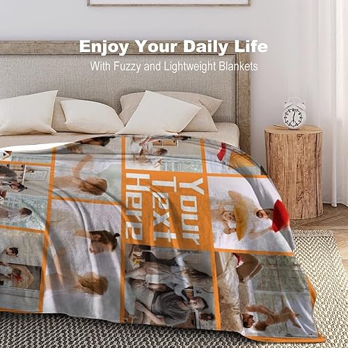 Miniatura 3 de Manta personalizada con fotos, texto, manta personalizada de collage de fotos para mamá, papá, familia, perro, niños, adultos y amigos, regalo