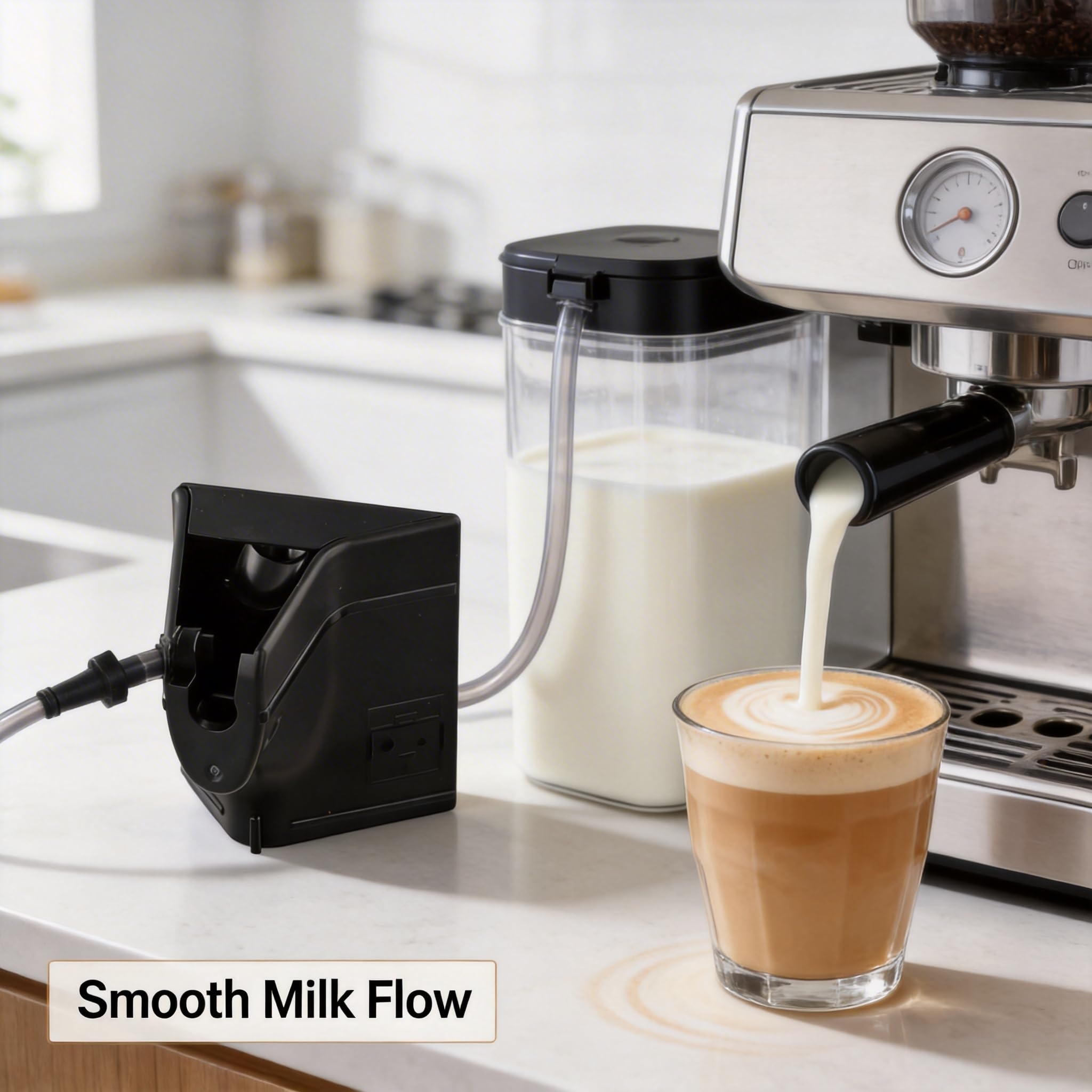 Für Siemens Zubehör, Milchbehälter-Adapter,TZ70001 für Siemens EQ700, für Siemens EQ900 Kaffeevollautomaten, kompatibel mit externen Milchbehältern, Original-Zubehör, spülmaschinengeeignet | für Siemens EQ900 Kaffeevollautomaten, kompatibel mit externen M