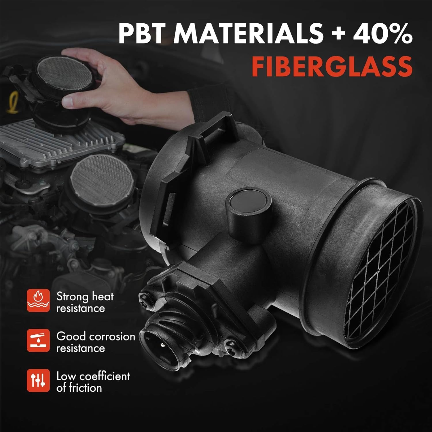 A-Premium Mass Air Flow Sensor Meter [4-Pins] Compatible with BMW 325i 1992-1997, 325is 1992-1995, 530i 1994-1995, 525i 1993-1995, 2.5L 3.0L