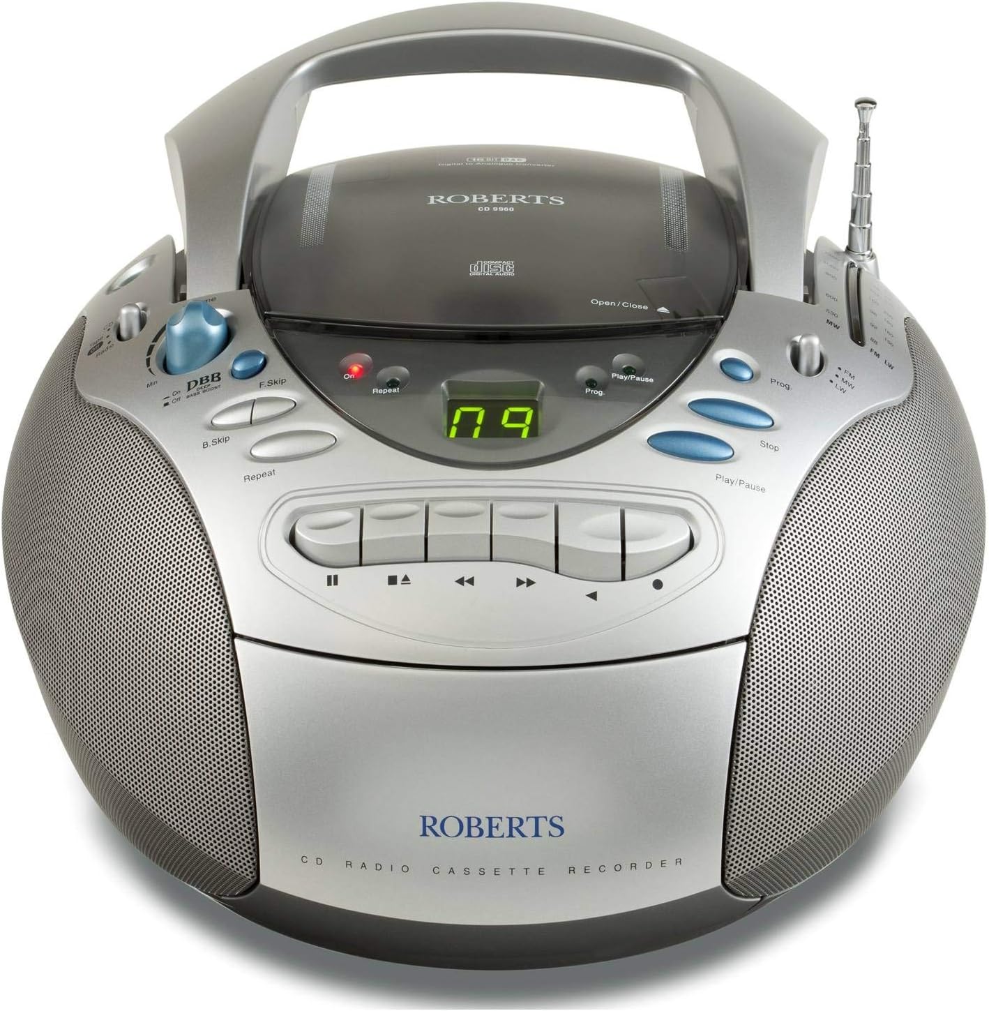 Roberts CD9960 CD FM/MW/LW Radio Cassette Player