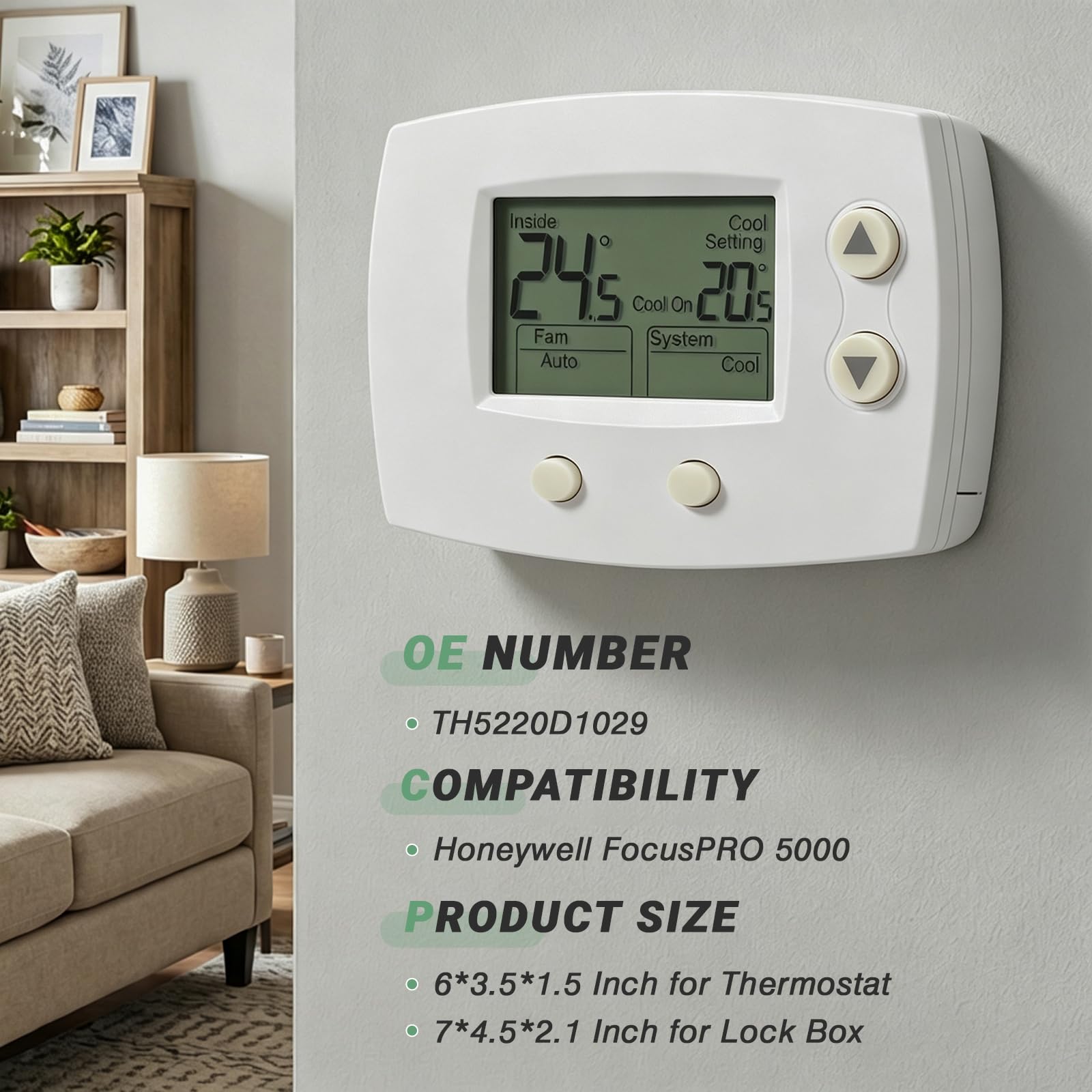 TH5220D1029 Nicht programmierbares digitales Thermostat mit