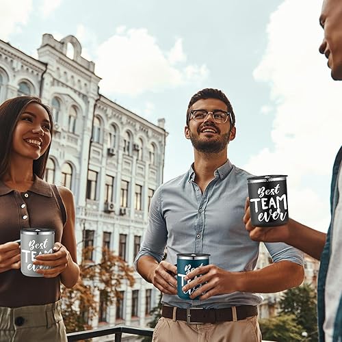 Miniatura 10 de Lallisa 12 tazas de café de viaje a granel de 17 onzas con asa de tapa para mujeres, regalos de agradecimiento, vasos de acero inoxidable, taza