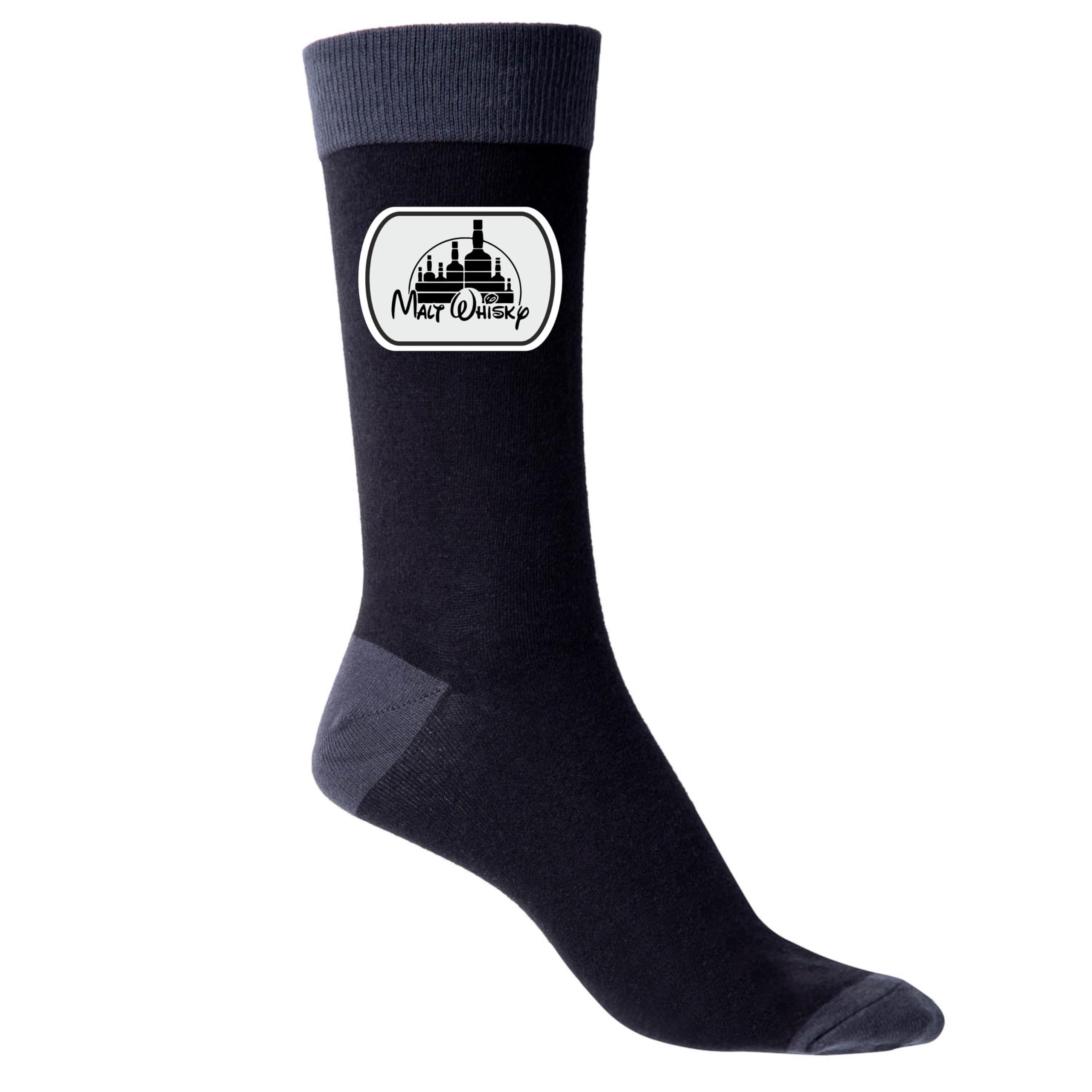 Print4U Malt Whisky Men's Black Socks Funny Joke Gift For Man