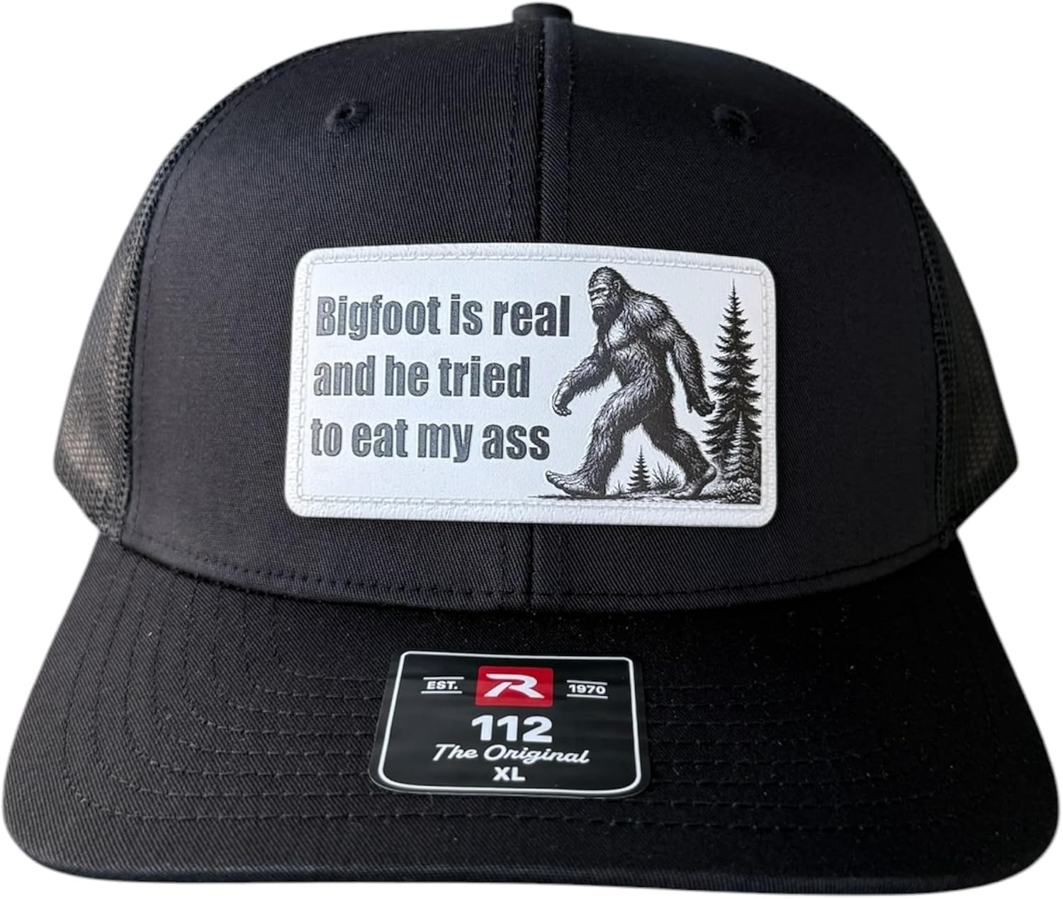 Bigfoot is Real and He Tried to Eat My, Trucker Hat with Adult Humor