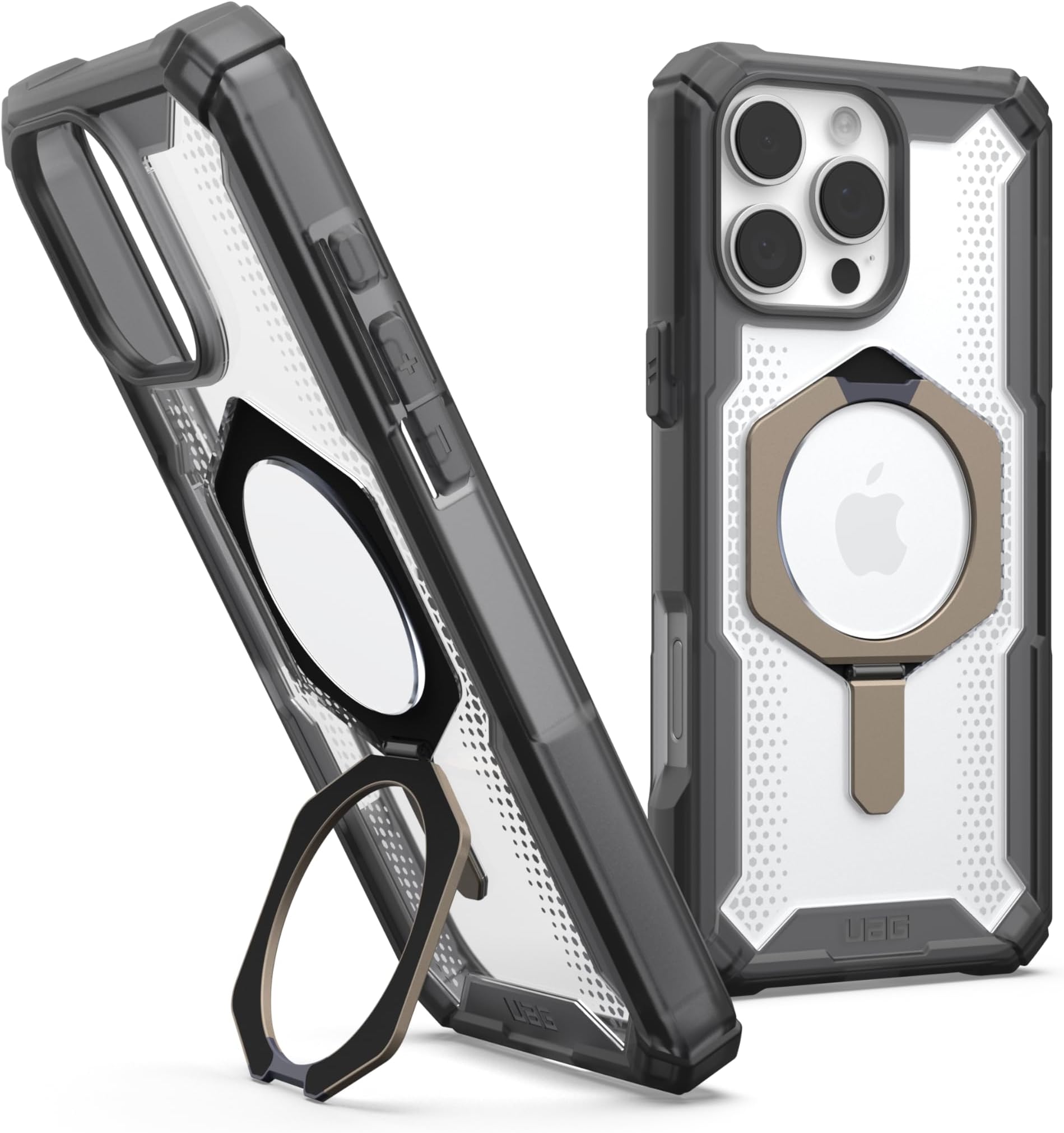 URBAN ARMOR GEAR UAG Designed for iPhone 16 Pro Max Case 6.9" Plasma XTE - Compatible with MagSafe Charging & Kickstand Rugged Shockproof Anti-Slip Military Grade Protective Cover, Ash/Titanium