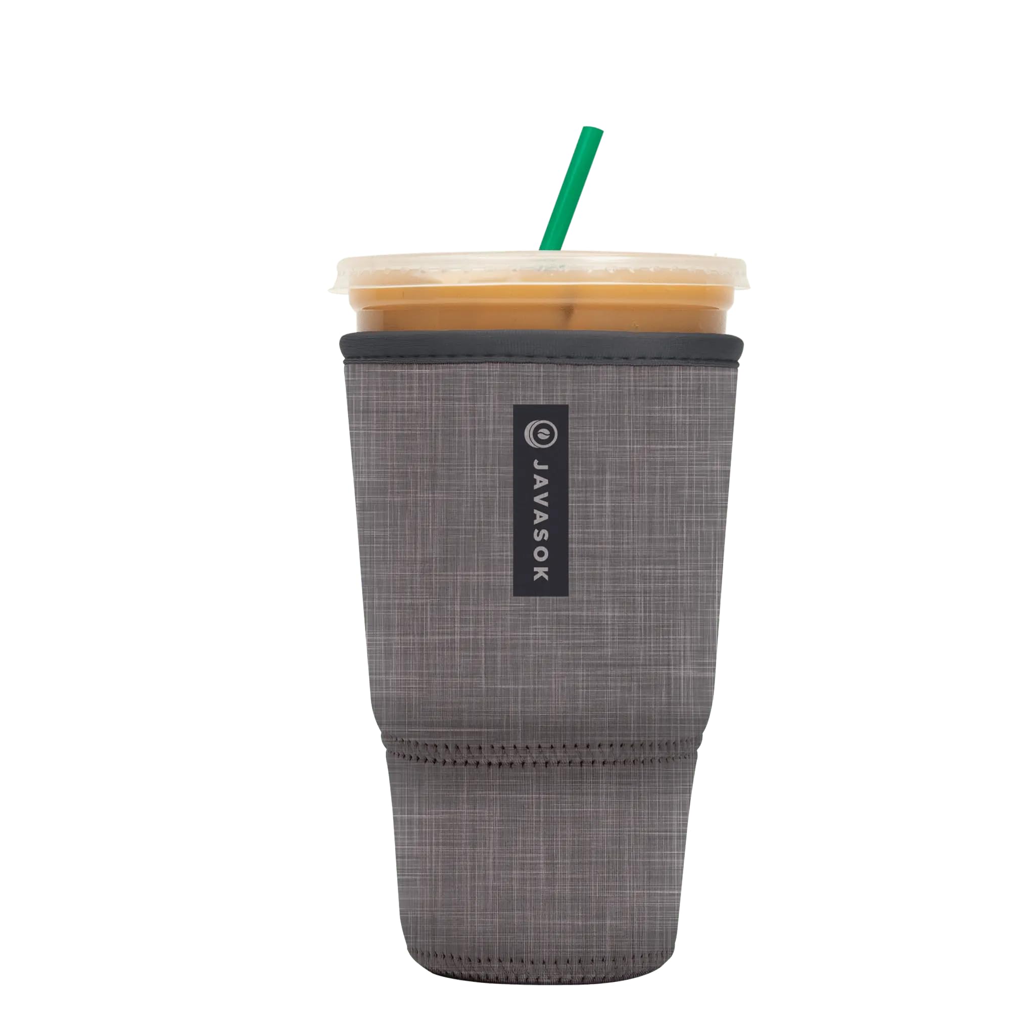 Sok It JavaSok Iced Coffee &amp; Cold Soda Insulated Neoprene Cup Sleeve (Anthracite, XLarge: 38-42oz)