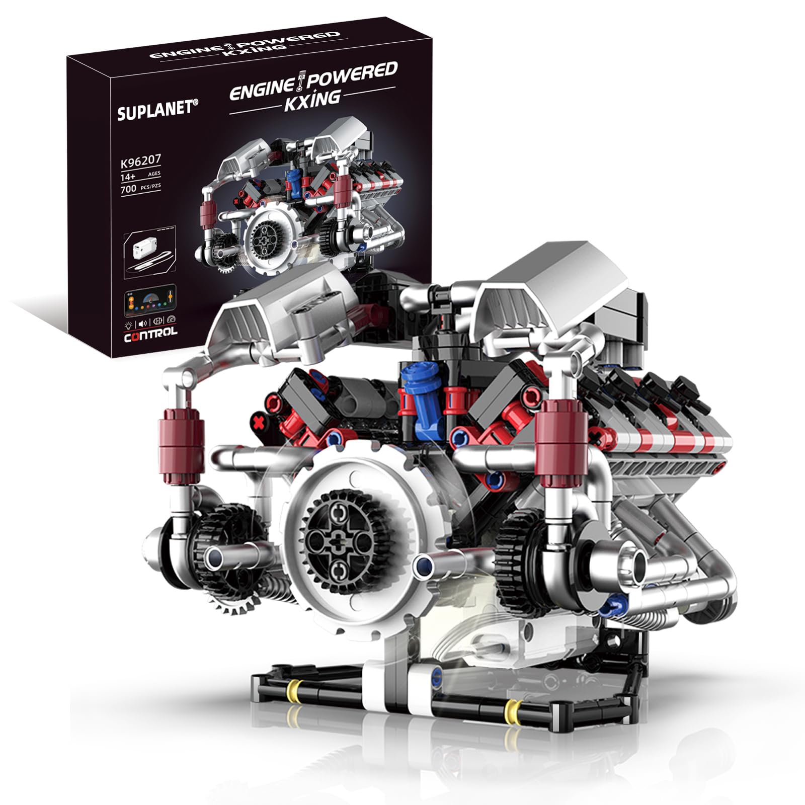 Suplanet Electric Mini V8 Engine Kits That Runs, for Kids?Children?Boys?Girl 705 PCS