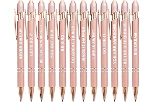 Stylus Pens for Touch Screens, 12 Pack Rose Gold Inspirational Pens