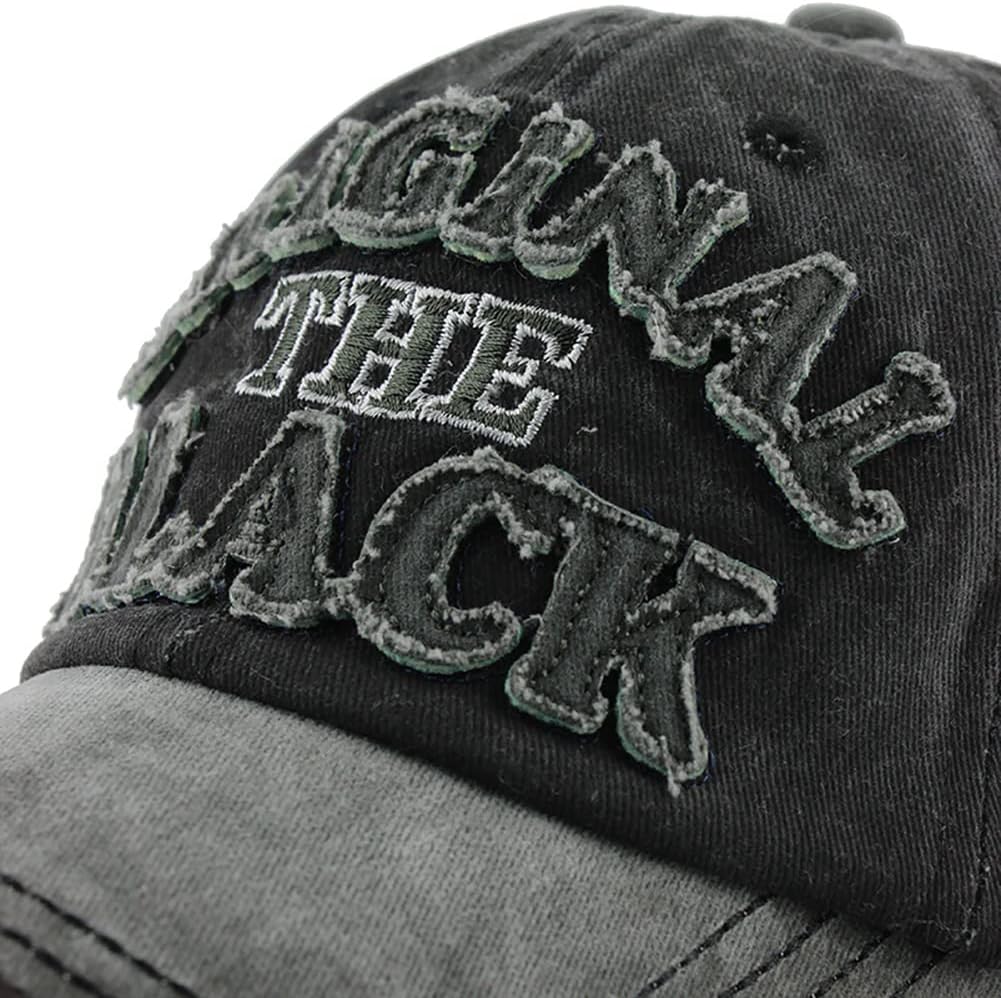 Vintage Baseball Cap Embroidery Black Washed Denim Trucker Cap 100% Cotton Sun Hat for Men Women Adjustable Size - Image 6