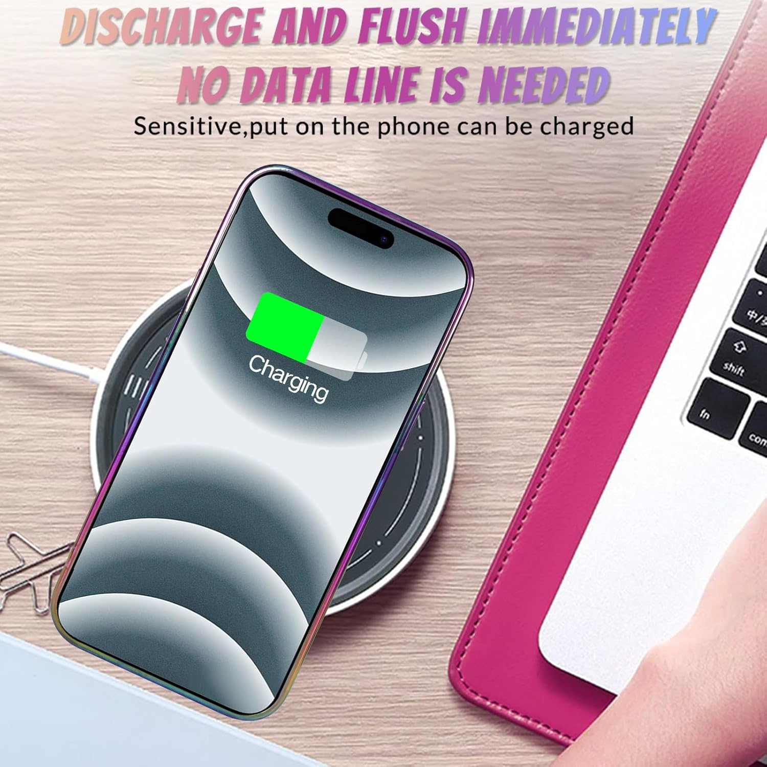 Bonoma Compatible with iPhone 16 Pro Max Case Bling Laser Florescent Iridescent Crystal Luxury Camera Protector + 2* Screen Protector Shockproof Edge Cover -Purple - Image 5