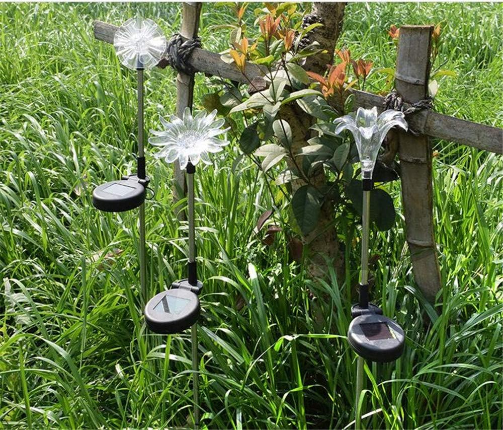 6 Pack Garden Solar 6 Flowers Lights Outdoor, LED Color Changing Stake Lights, Solar Powered Optic Fiber Decorative Lighting, Yard Art, Garden Decorations, Housewarming Gifts.