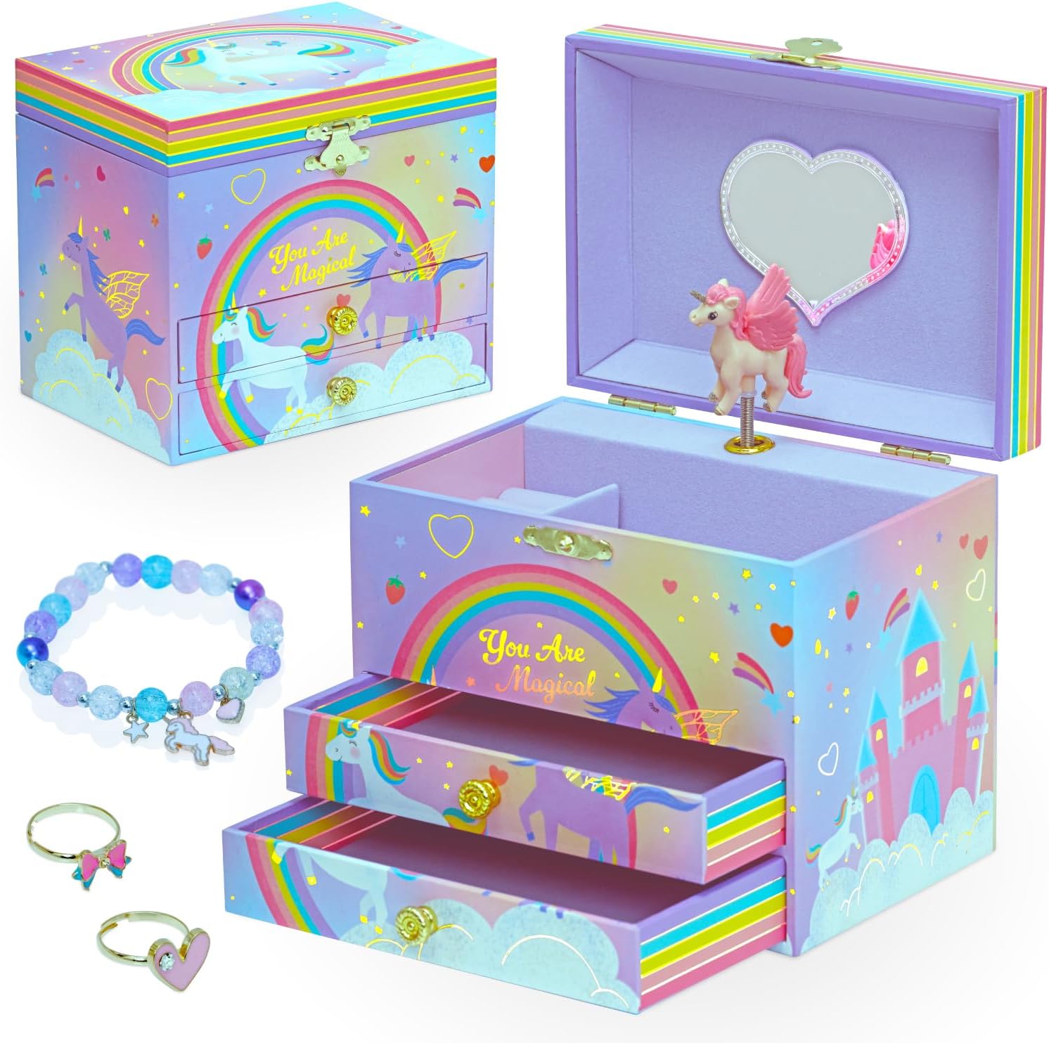 Style Girlz Musical Jewellery Box Unicorn Jewellery Box For Girls