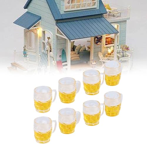 Miniatura 8 de 20 tazas de cerveza para casa de muñecas, mini tazas de cerveza para casa de muñecas, modelo para mini manualidades, accesorios en miniatura para