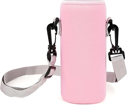 Linkidea Water Bottle Carrier with Strap Compatible with Simple Modern Summit Collection 22oz, Hydro Flask Wide Mouth, Waterbottle Sling Bag Holder with Shoulder Strap Pink
