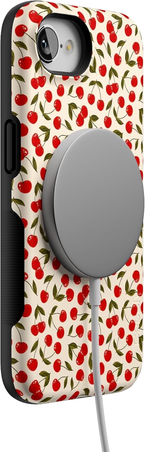Casely iPhone 16e Case | Cherry on Top | Red Cherries | Bold Protective Design | Compatible with MagSafe