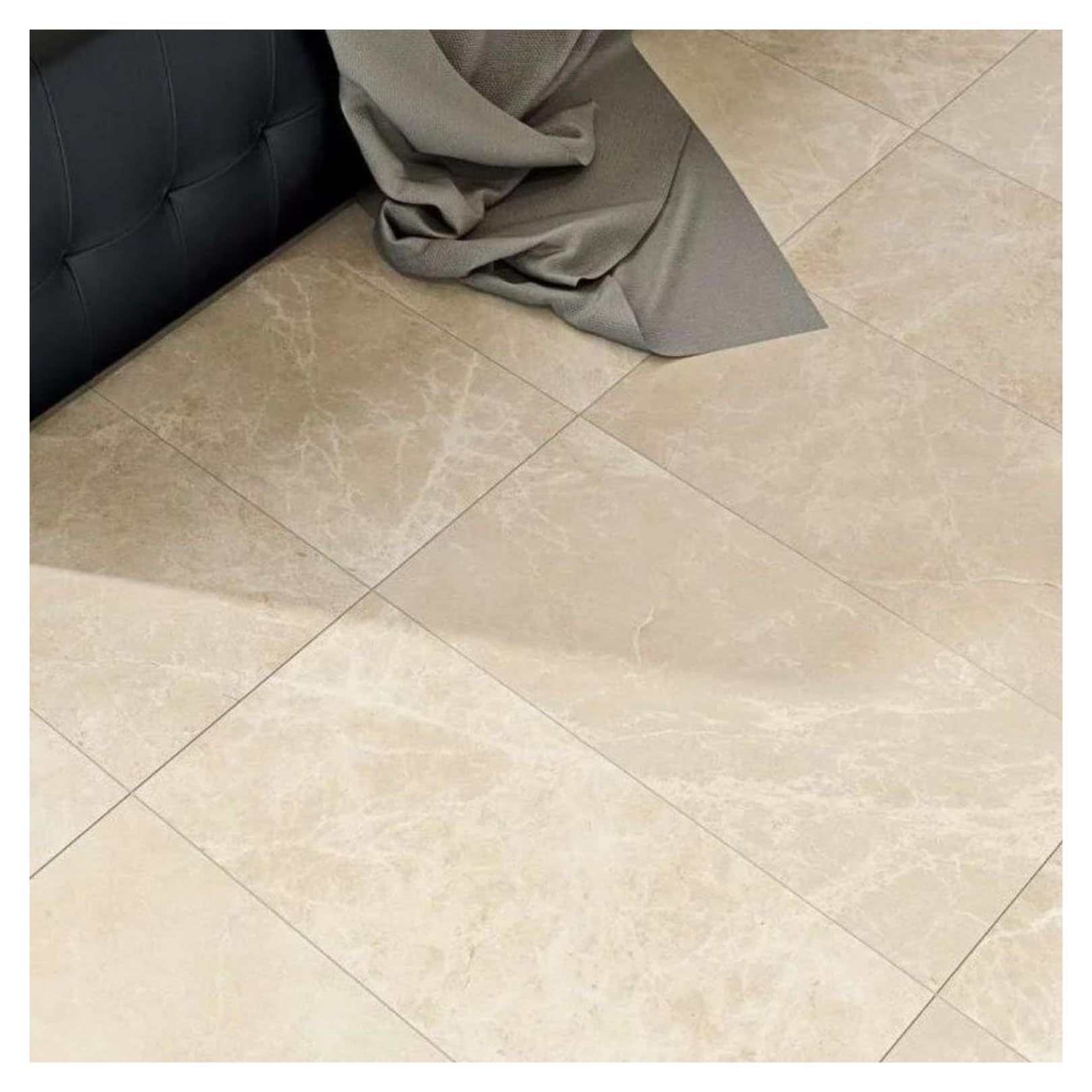 Tenedos Chantilly 12x24 Beige Cream Porcelain Tile – 1 Piece for Floor, Wall, Kitchen Backsplash, Bathroom Shower, and Fireplace, Durable Modern Design