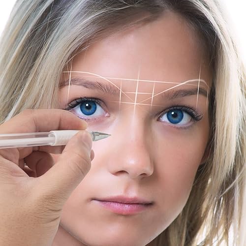 Miniatura 3 de TEONEI Marcador de microblading para cejas, marcador de piel, maquillaje permanente para cejas, herramientas de marca de mapeo