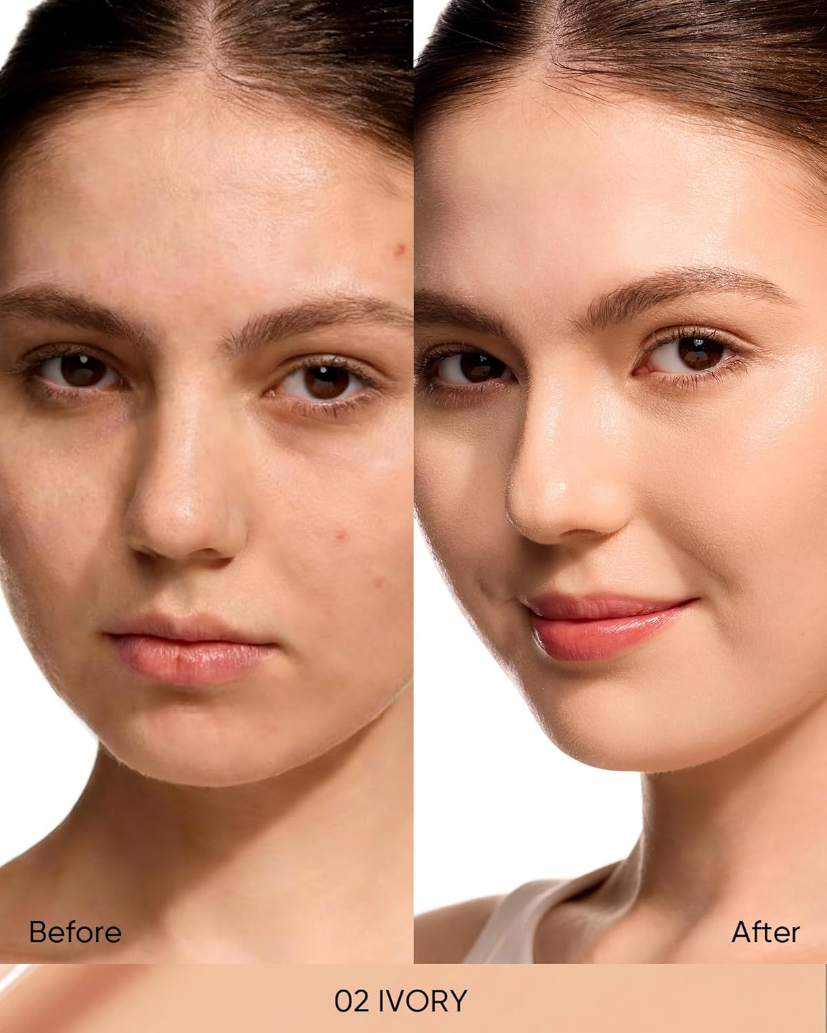 Full Coverage Cushion Foundation #02 Ivory| Satin Glow Finish, Oil-Control & Waterproof, Buildable Tattoo Cover Cushion for All Skin Types - Image 2