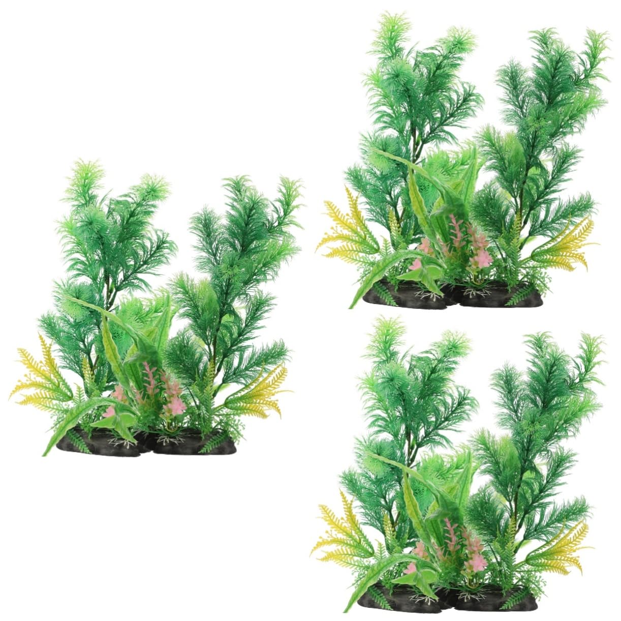 YARNOW 3 Juegos 3 Juegos De Plantas Artificiales para Paisajismo De Acuario Plantas Falsas Reemplazables Decoración De Escritorio para Acuario Decoración Decorativa para 2 Piezas * 3