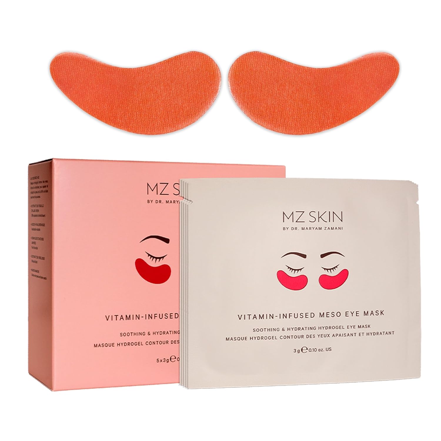 MZ SKIN Vitamin-Infused Meso Eye Mask Hyaluronic Acid Niacinamide Enhanced Hydrogel Treatment for Tired Eyes Perfect For Anti-Aging