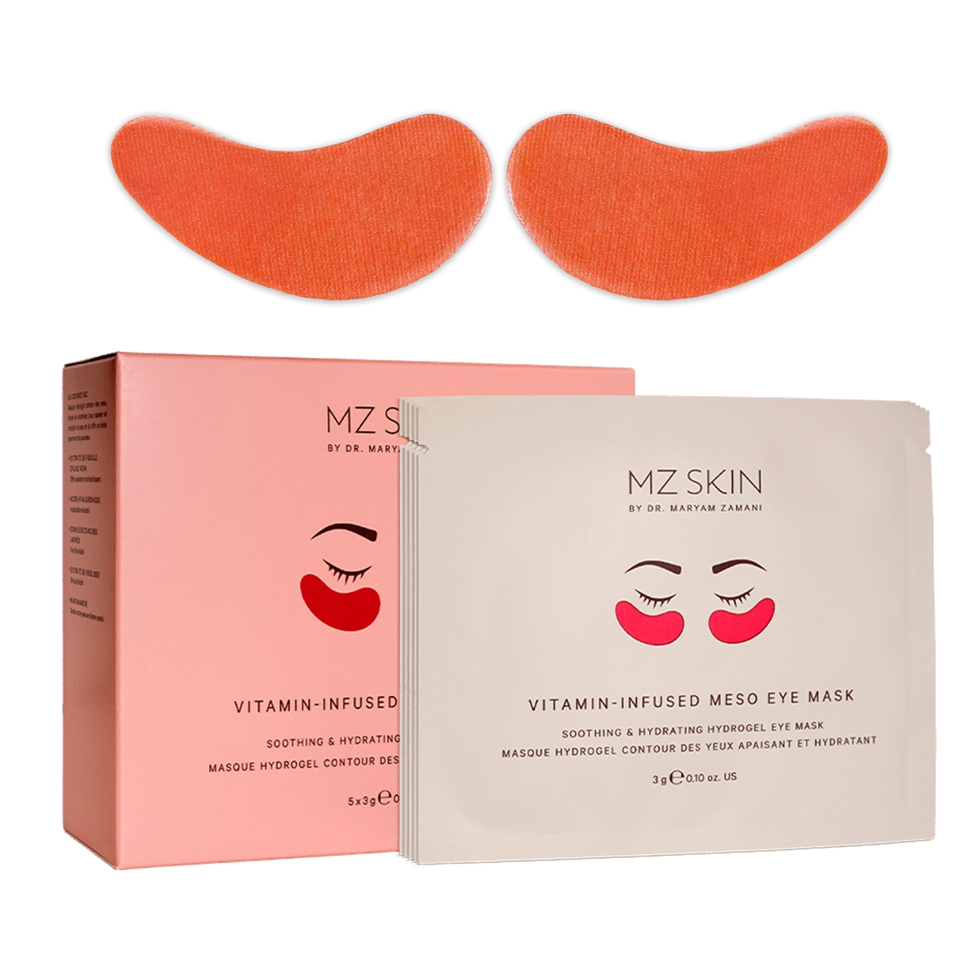 MZ SKIN Vitamin-Infused Meso Eye Mask | Hyaluronic Acid & Niacinamide Enhanced Hydrogel Treatment for Tired Eyes, Perfect For Anti-Aging, Wrinkles, Fine Lines & Dark Circles, Fragrance Free