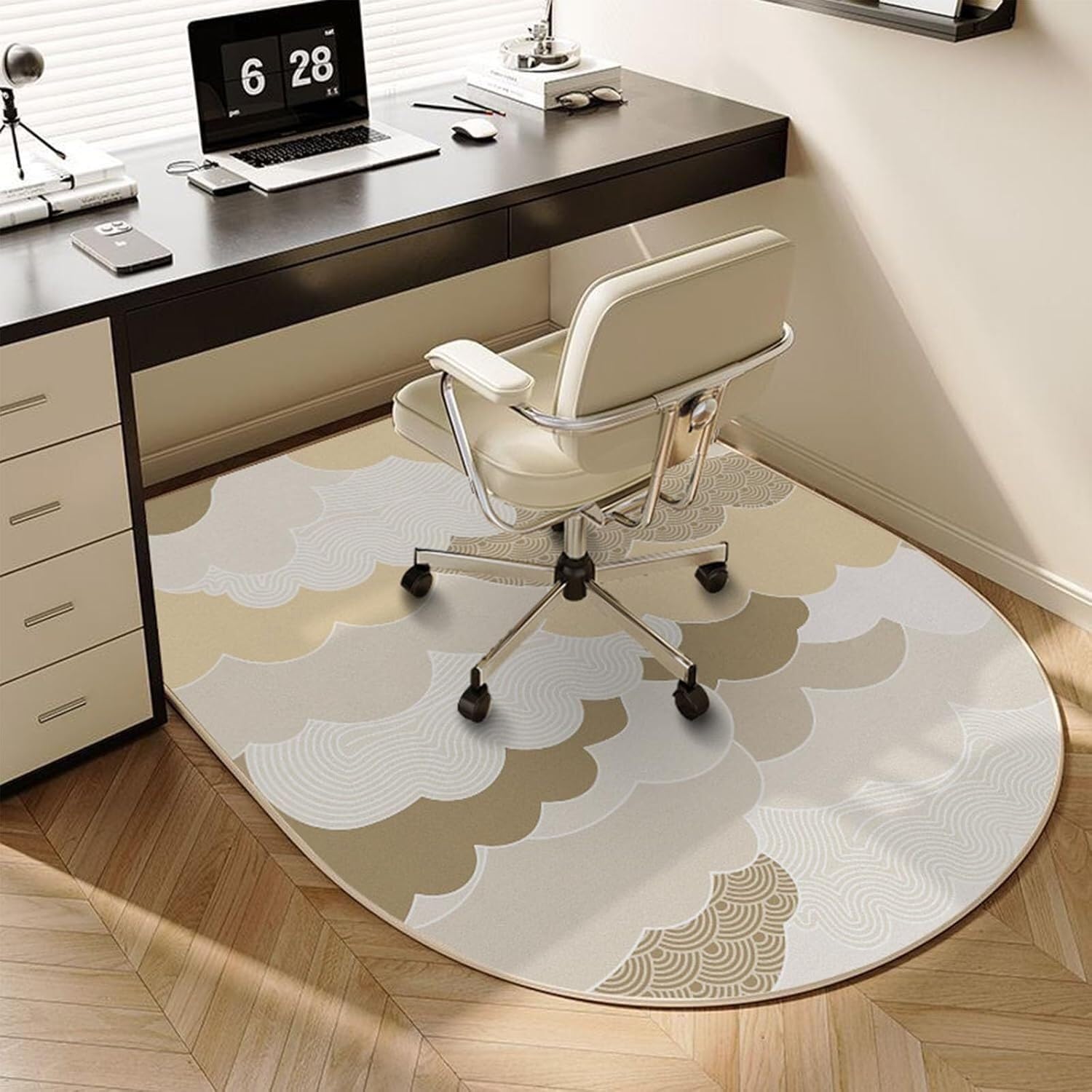 SSDDLZEQ Premium durable range Cream-coloured Computer Gaming Wheelchair Cushion – Multi-purpose Protective Pad(Stripe,90x150cm)